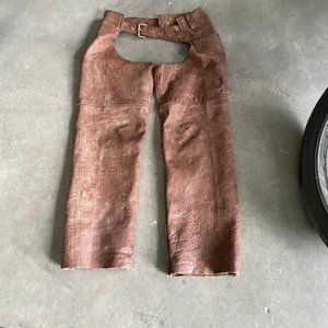 Vintage Brown Leather Chaps